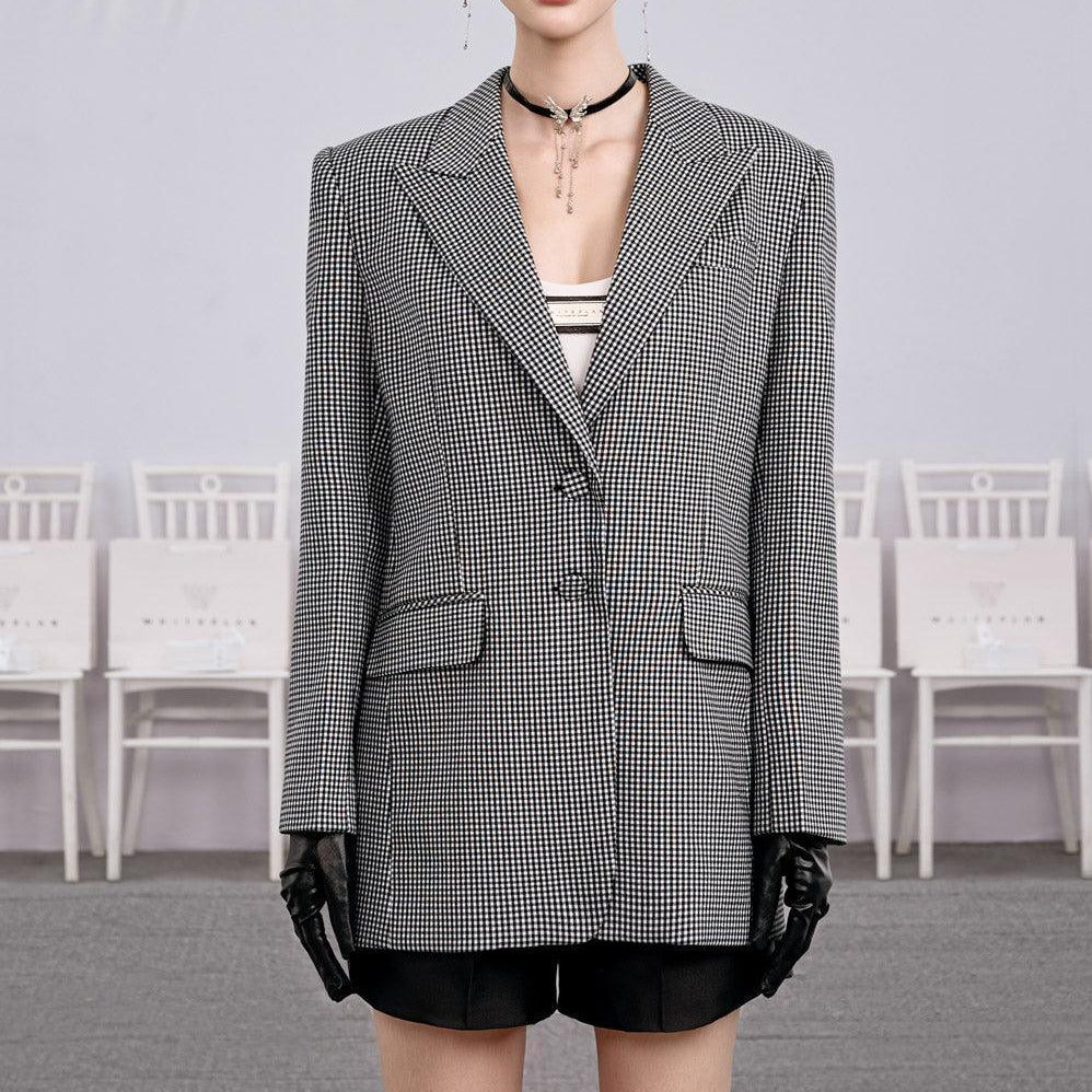 Snow Man Straight Peak Lapel Cotton Blazer - MEAN BLVD
