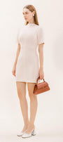 Sofia A-line High Neck Knitted Fabric Mini Dress - MEAN BLVD