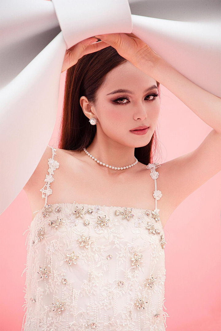 Sofia Straight Camisole Lace Mini Dress - MEAN BLVD