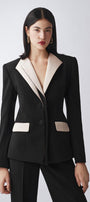 Sol A-line Long Sleeved Poly Silk Blazer - MEAN BLVD