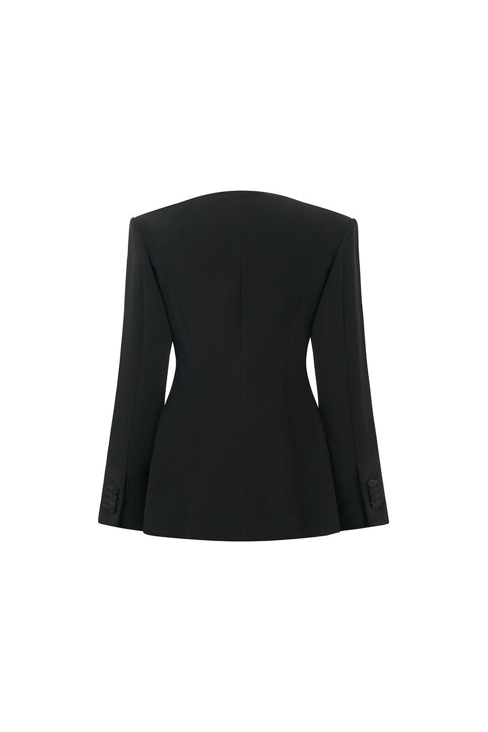 Sol A-line Long Sleeved Poly Silk Blazer - MEAN BLVD