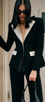 Sol A-line Long Sleeved Poly Silk Blazer - MEAN BLVD