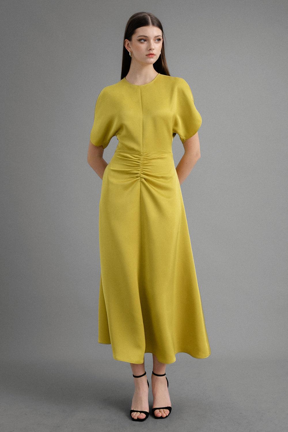Sola A-line Round Neck Modal Midi Dress - MEAN BLVD