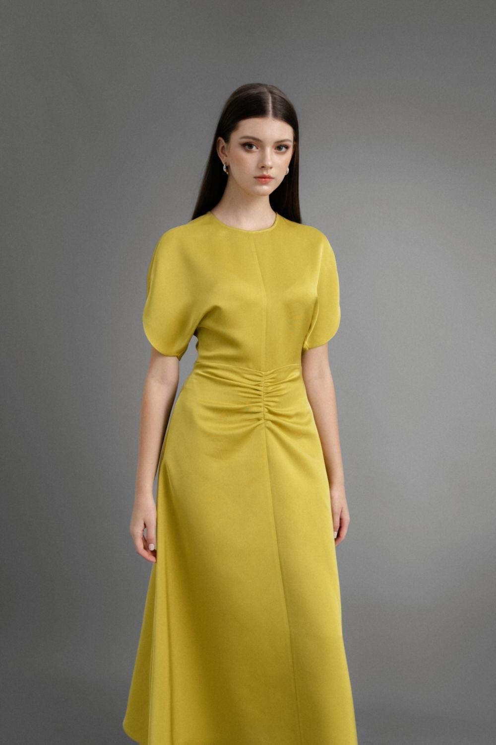 Sola A-line Round Neck Modal Midi Dress - MEAN BLVD