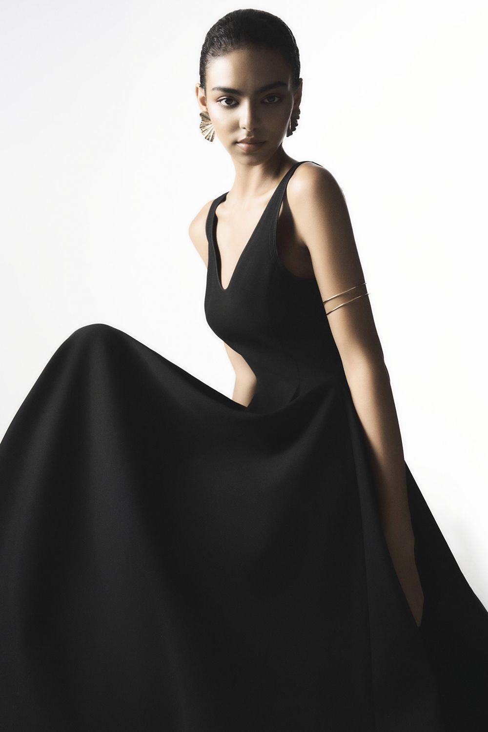 Solange Asymmetric Sleeveless Polyester Ankle Length Dress - MEAN BLVD