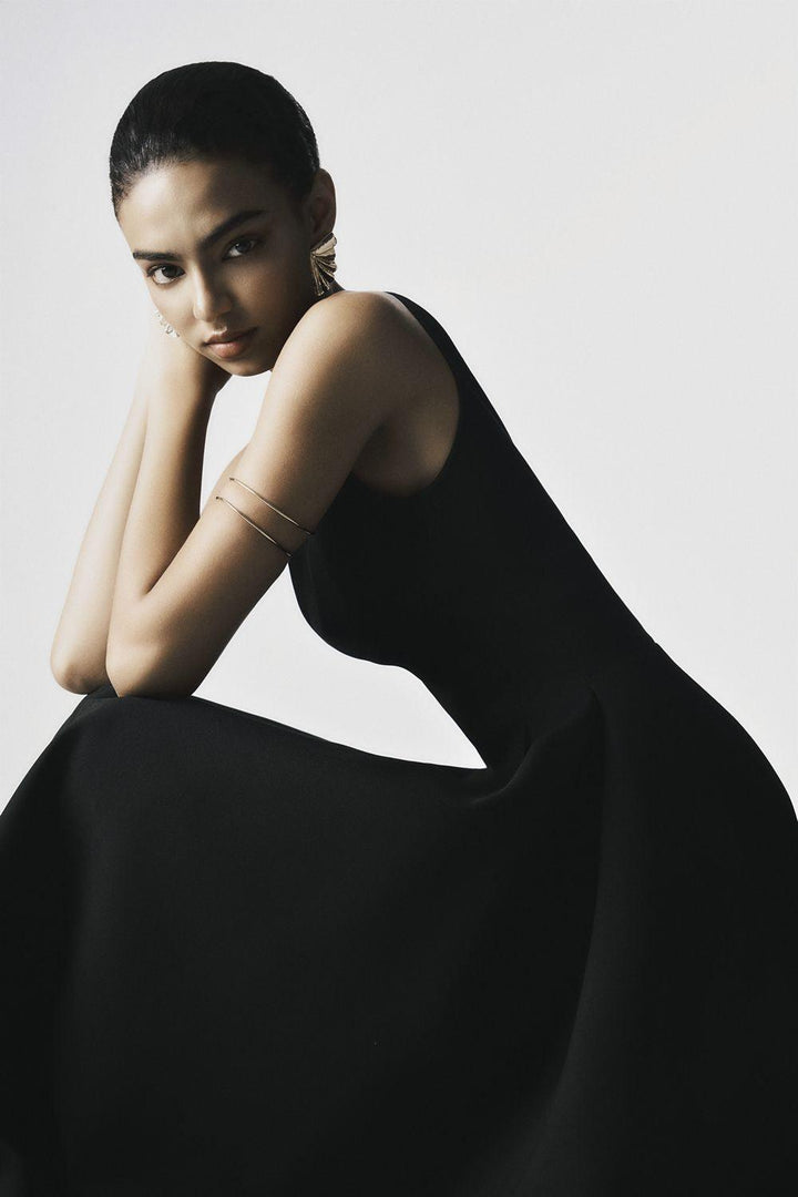 Solange Asymmetric Sleeveless Polyester Ankle Length Dress - MEAN BLVD