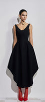 Solange Asymmetric Sleeveless Polyester Ankle Length Dress - MEAN BLVD