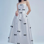 Solden Fit and Flare Straight Across Neck Taffeta Ankle Length Dress - MEAN BLVD