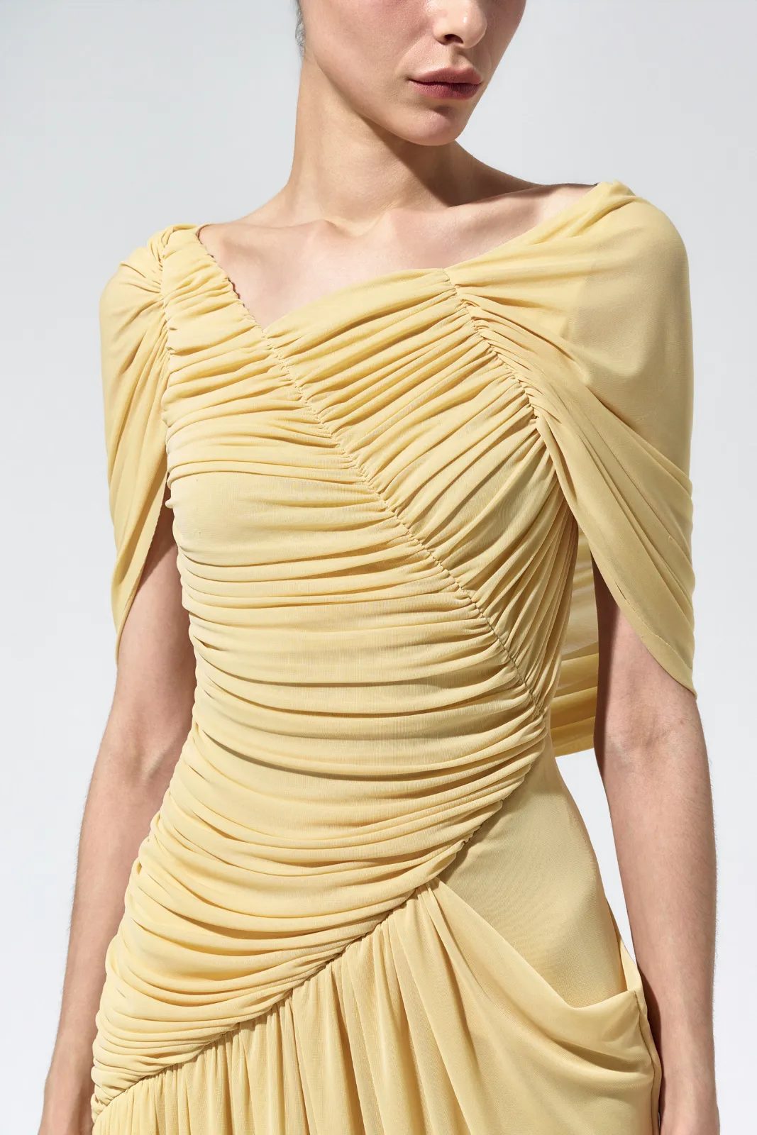 Solea Ruched Draping Maxi Dress - MEAN BLVD