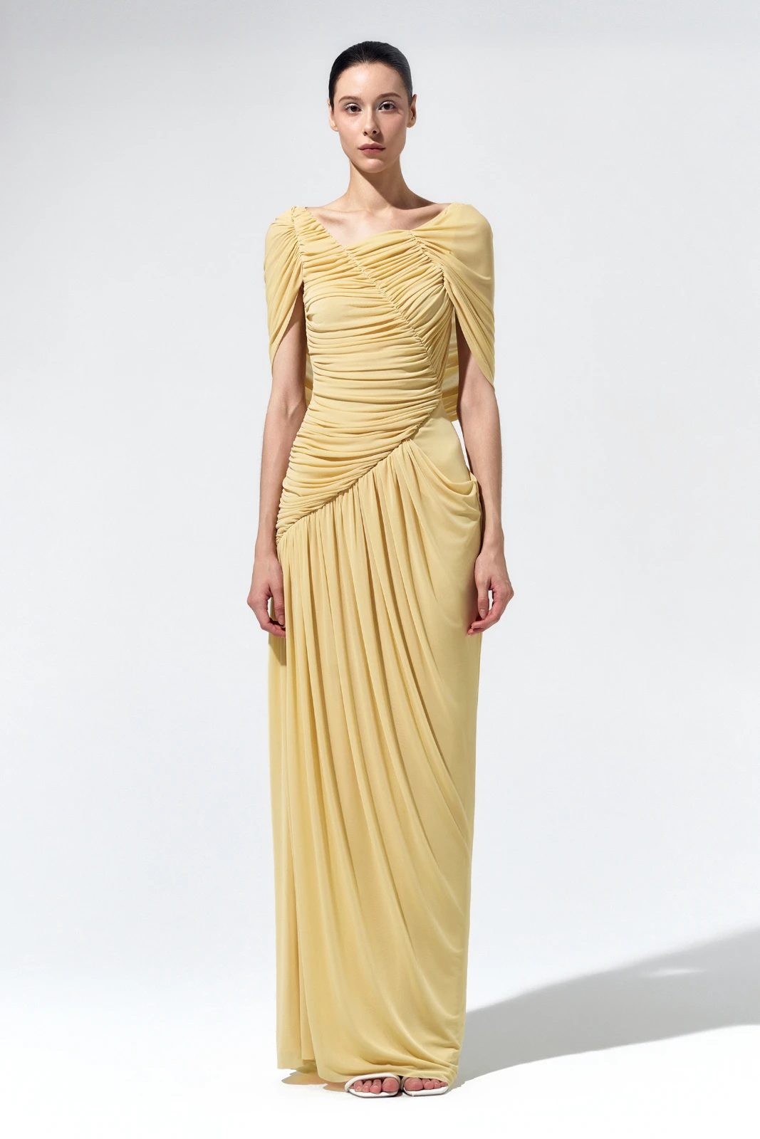 Solea Ruched Draping Maxi Dress - MEAN BLVD