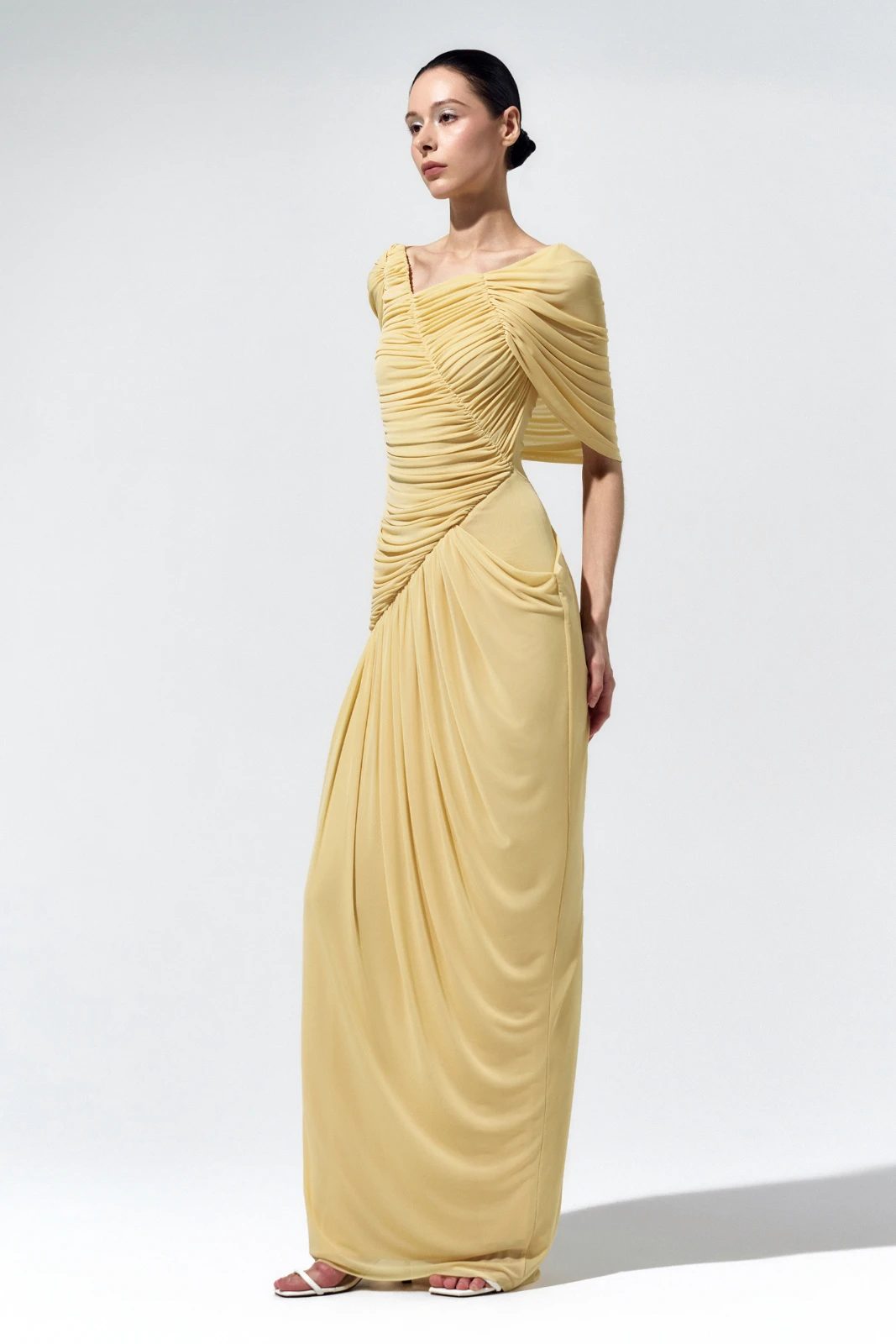 Solea Ruched Draping Maxi Dress - MEAN BLVD
