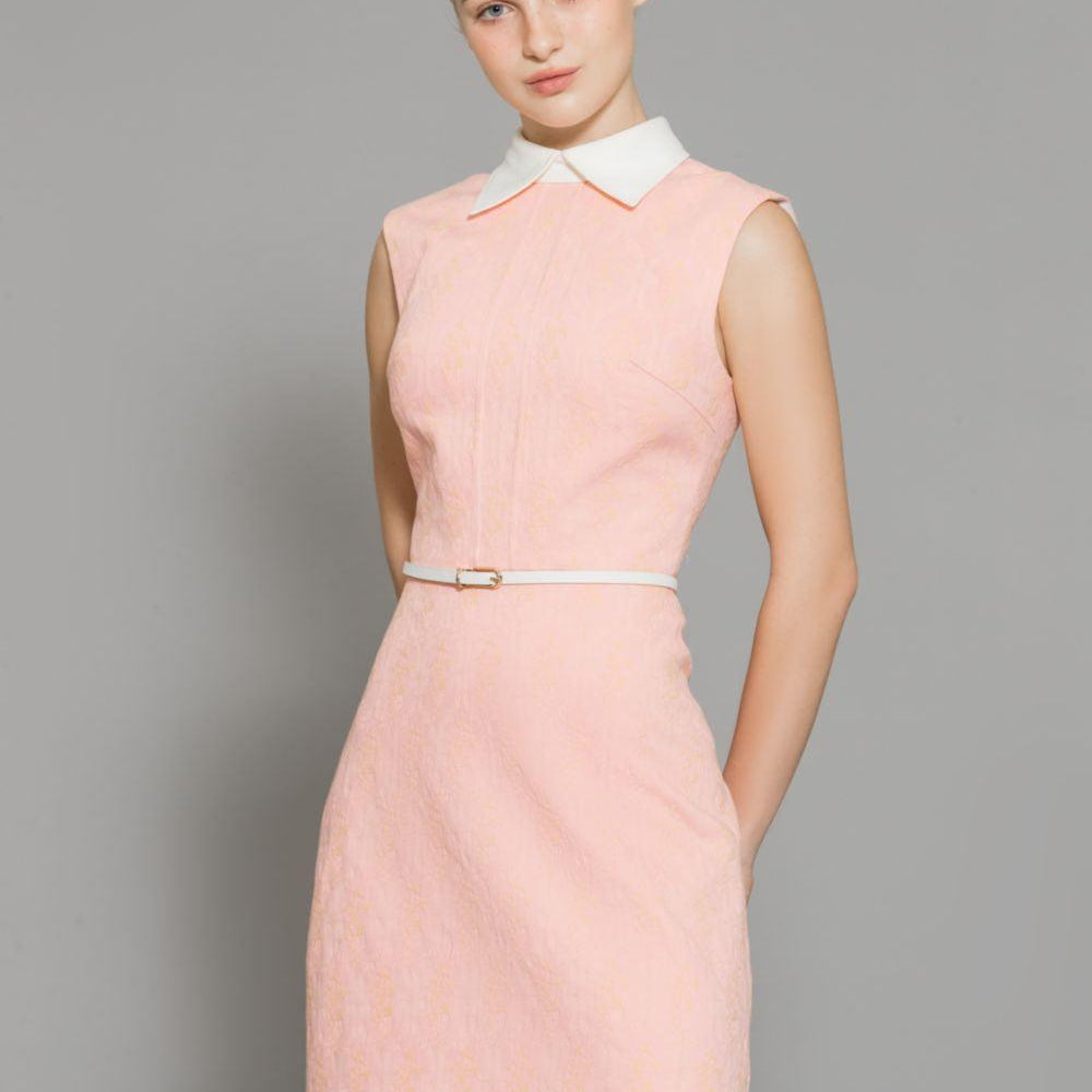 Soleil A-line Contrasting Collar Polycotton Mini Dress - MEAN BLVD