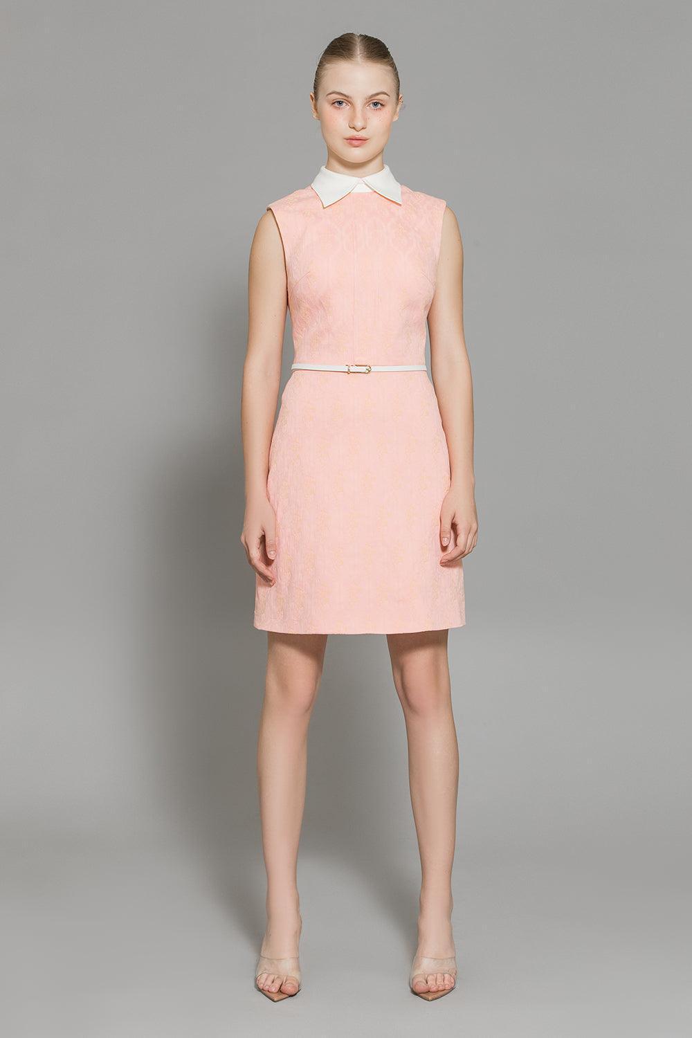 Soleil A-line Contrasting Collar Polycotton Mini Dress - MEAN BLVD