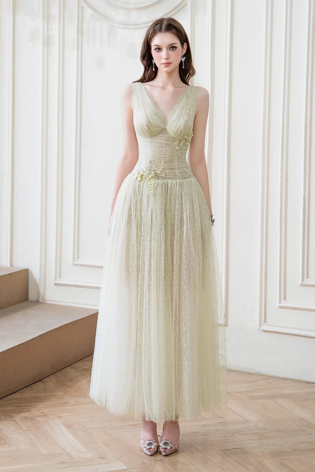Solene Floral Applique Maxi Dress - MEAN BLVD