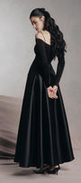 Soler A-line Cold Shoulder Sleeved Spandex Taffeta Maxi Dress - MEAN BLVD