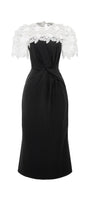 Solstice Sheath Draped Polyester Midi Dress - MEAN BLVD
