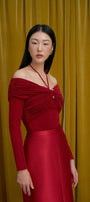 Son Straight Back Slit Taffeta Midi Skirt - MEAN BLVD