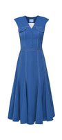 Sona A-line Sleeveless Wool Cotton Midi Dress - MEAN BLVD