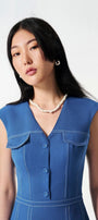 Sona A-line Sleeveless Wool Cotton Midi Dress - MEAN BLVD