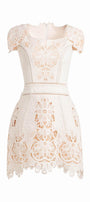 Sonata A-line Short Sleeved Linen Silk Mini Dress - MEAN BLVD