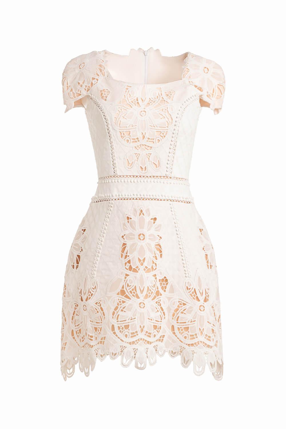 Sonata A-line Short Sleeved Linen Silk Mini Dress - MEAN BLVD