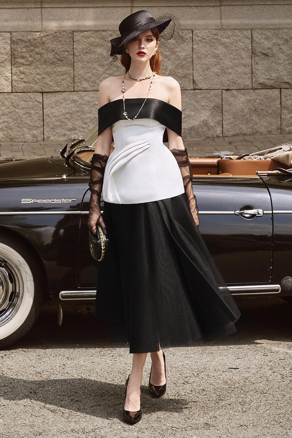 Sophia A-line Flared Tulle Midi Skirt - MEAN BLVD