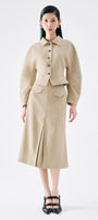 Sophia Fit and Flare Bouffant Sleeved Wool Blend Jacket - MEAN BLVD