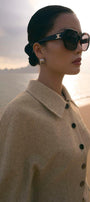 Sophia Fit and Flare Bouffant Sleeved Wool Blend Jacket - MEAN BLVD