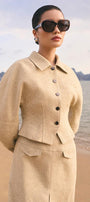 Sophia Fit and Flare Bouffant Sleeved Wool Blend Jacket - MEAN BLVD