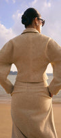 Sophia Fit and Flare Bouffant Sleeved Wool Blend Jacket - MEAN BLVD