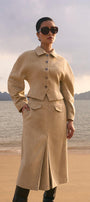 Sophia Fit and Flare Bouffant Sleeved Wool Blend Jacket - MEAN BLVD