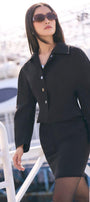 Sophia Fit and Flare Bouffant Sleeved Wool Blend Jacket - MEAN BLVD