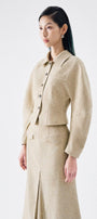 Sophia Fit and Flare Bouffant Sleeved Wool Blend Jacket - MEAN BLVD