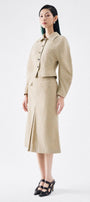Sophia Fit and Flare Bouffant Sleeved Wool Blend Jacket - MEAN BLVD