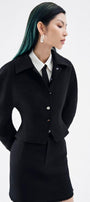 Sophia Fit and Flare Bouffant Sleeved Wool Blend Jacket - MEAN BLVD