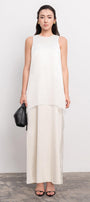 Ruby Straight Sleeveless Silk Chiffon Ankle Length Dress - MEAN BLVD