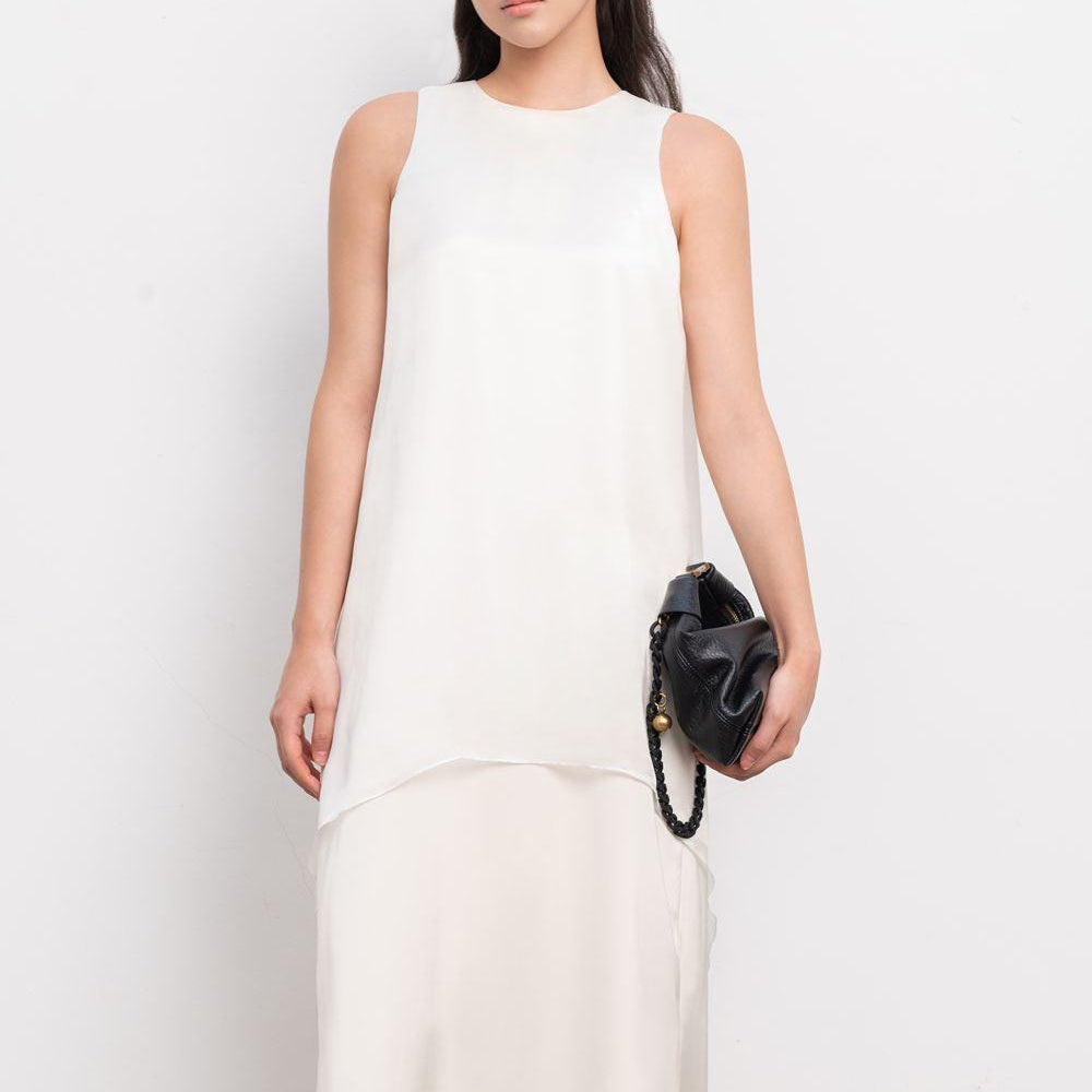 Ruby Straight Sleeveless Silk Chiffon Ankle Length Dress - MEAN BLVD