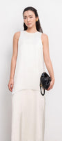 Ruby Straight Sleeveless Silk Chiffon Ankle Length Dress - MEAN BLVD