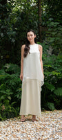 Ruby Straight Sleeveless Silk Chiffon Ankle Length Dress - MEAN BLVD