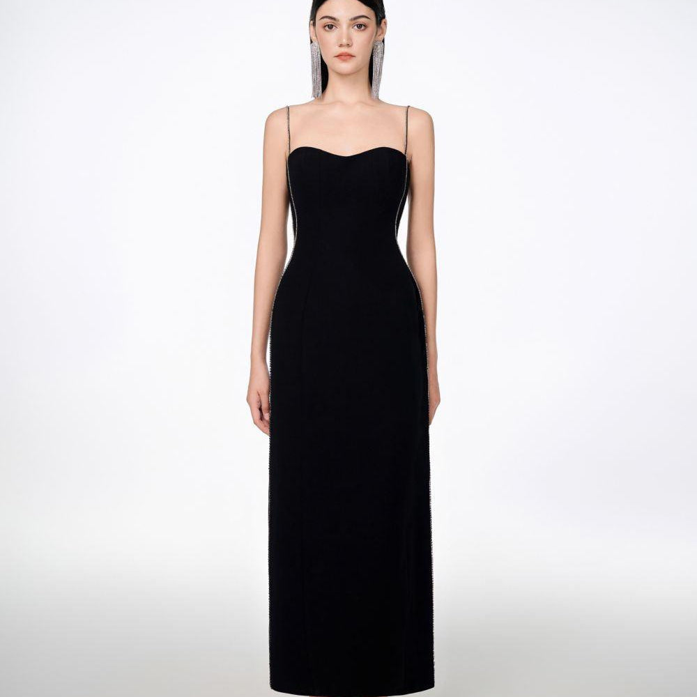 Sophia Straight Sweetheart Neck Crepe Midi Dress - MEAN BLVD