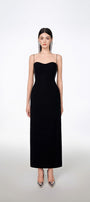 Sophia Straight Sweetheart Neck Crepe Midi Dress - MEAN BLVD