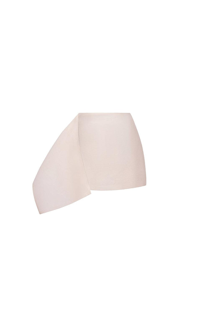 Sophie A-line Extended Flap Linen Mini Skirt - MEAN BLVD