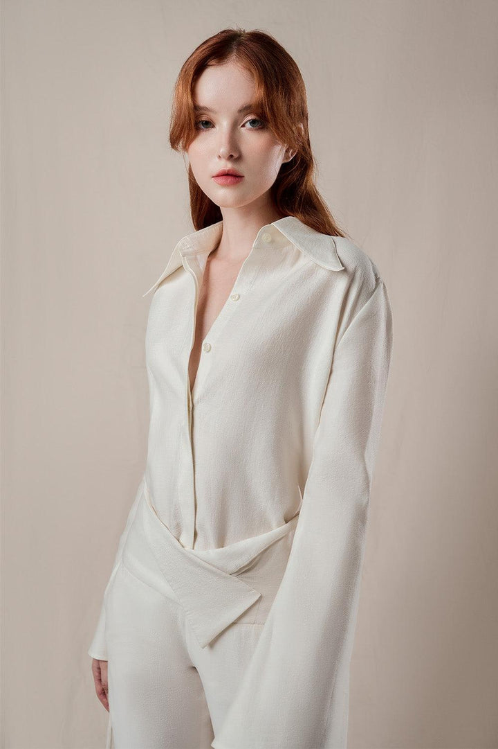 Sophie Straight Flare Sleeved Linen Shirt - MEAN BLVD