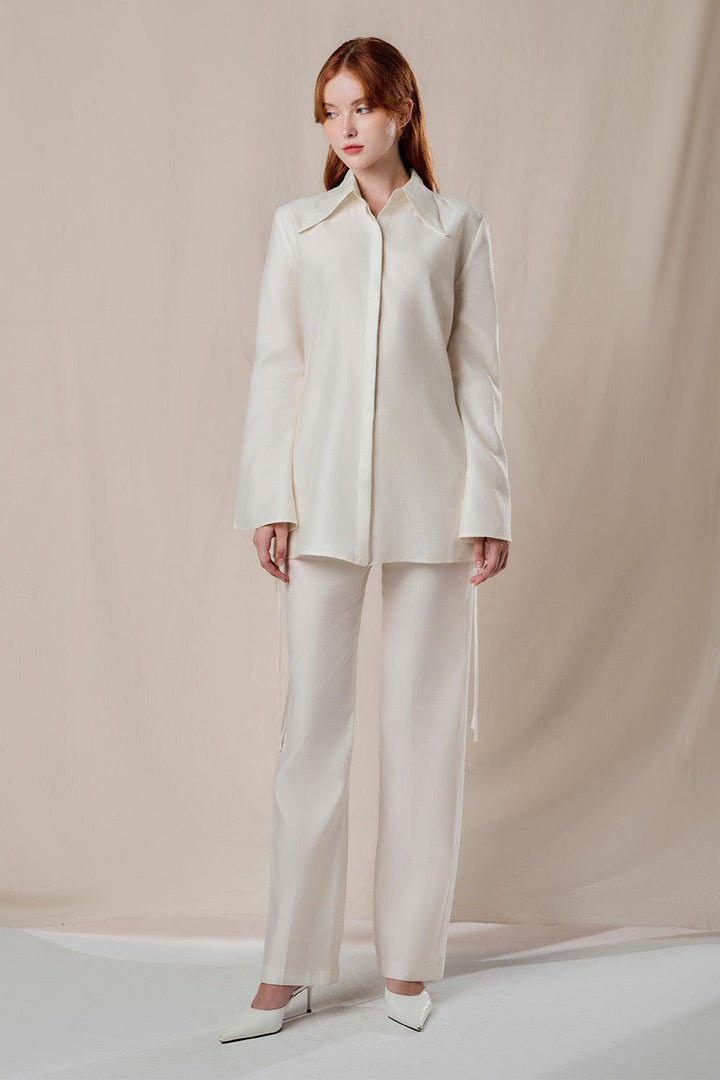 Sophie Straight Flare Sleeved Linen Shirt - MEAN BLVD