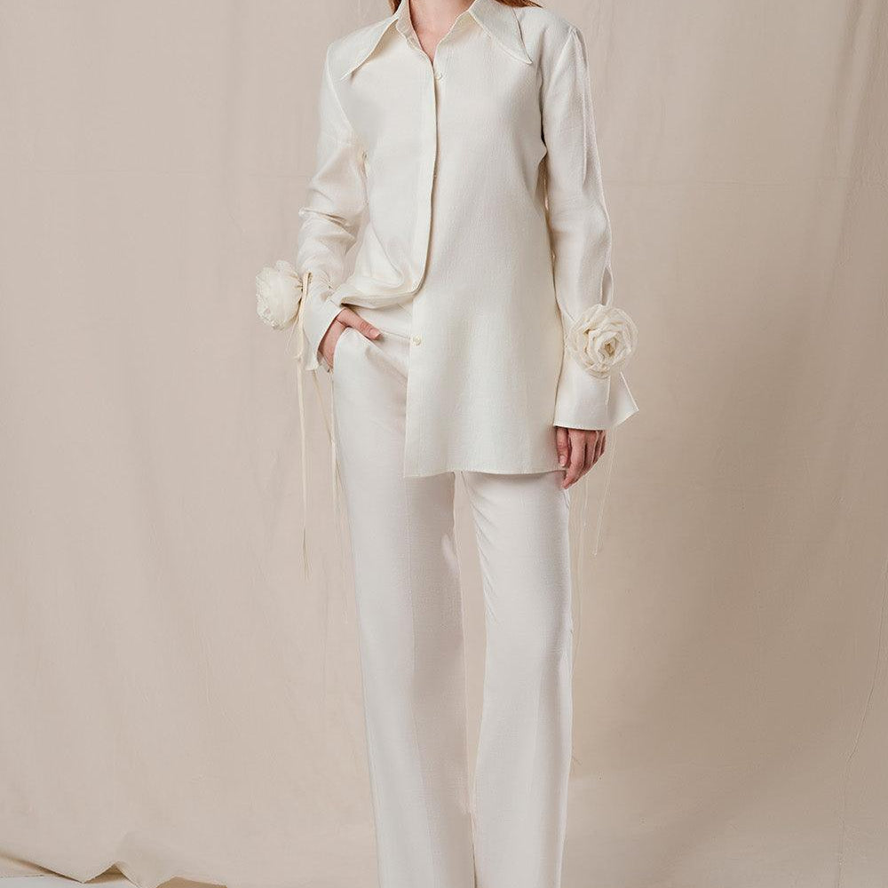 Sophie Straight Side Pocket Linen Ankle Length Pants - MEAN BLVD