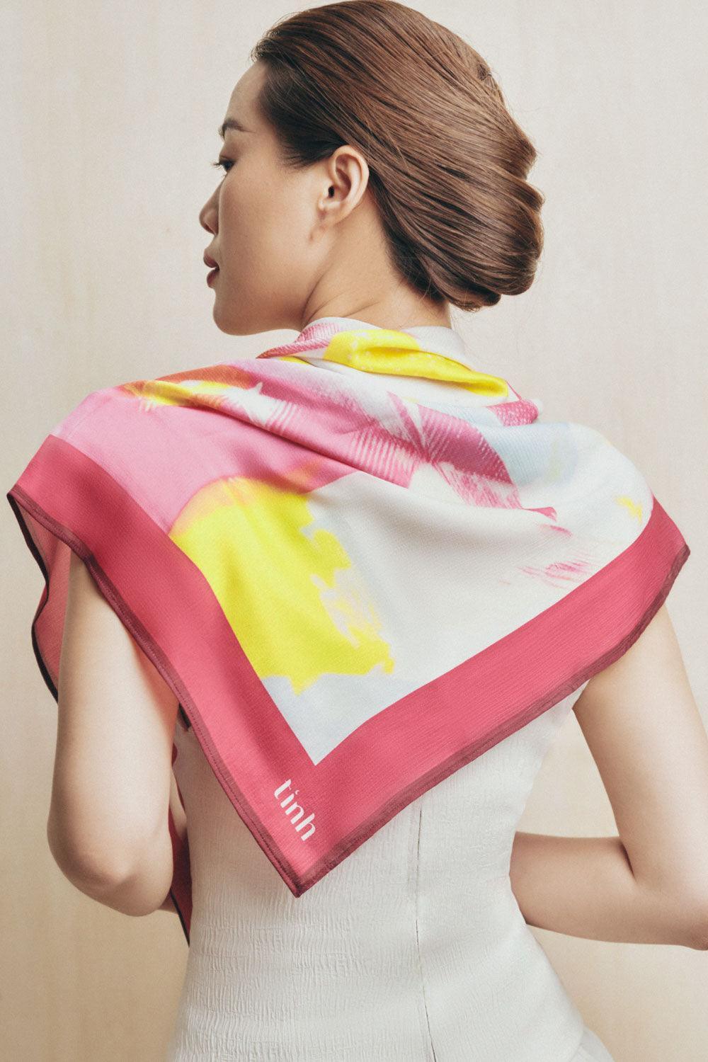 Square Printed Pattern Silk Scarf - MEAN BLVD