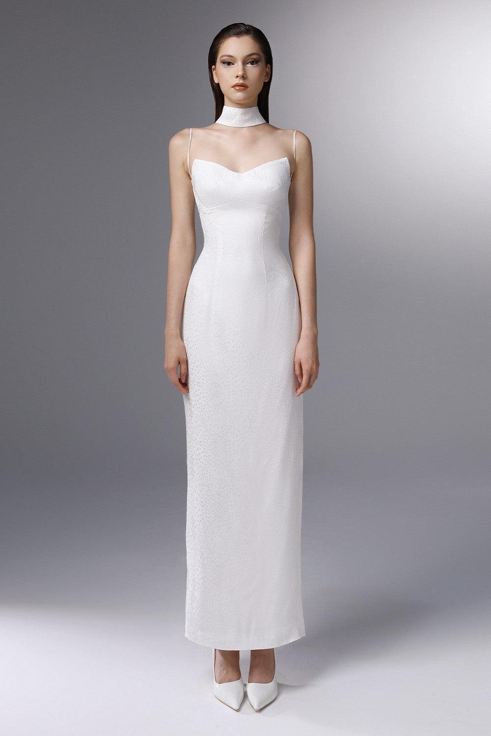 St Tropez Sheath Sleeveless Silk Ankle Length Dress - MEAN BLVD