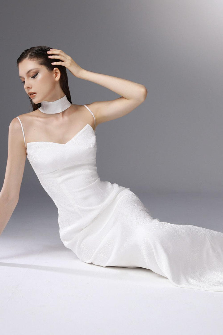 St Tropez Sheath Sleeveless Silk Ankle Length Dress - MEAN BLVD