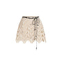 Stanton A-line Wavy Embroidered Lace Mini Skirt - MEAN BLVD