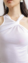 Stanton Bodycon Twisted Foam Spandex Top - MEAN BLVD